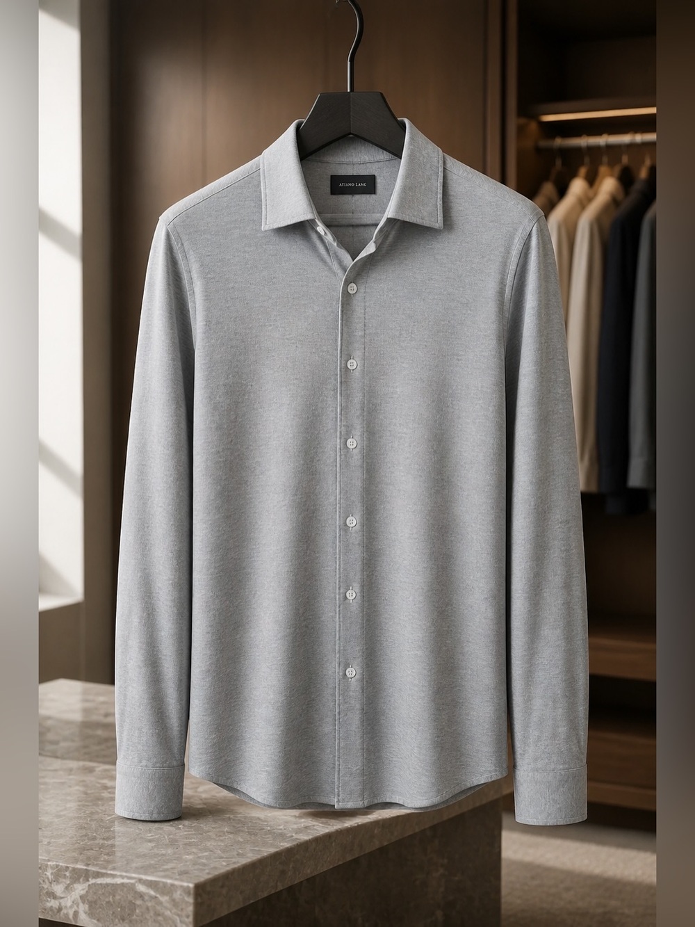 NWT Alton Lane Nordstrom Men's Heather Gray Button Down Dress Shirt - Size XXL